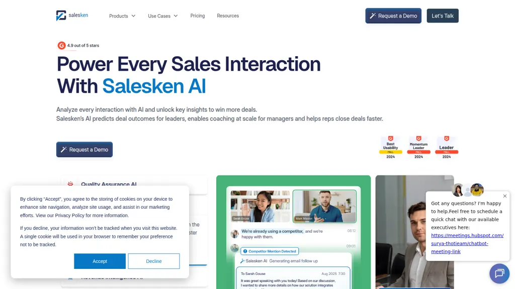 salesken.ai AI tool screenshot