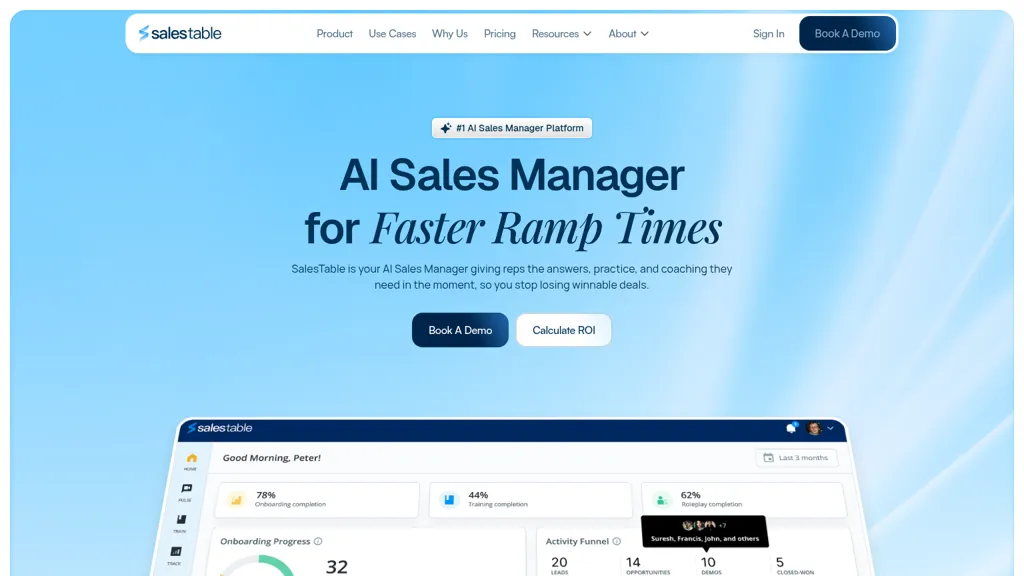 SalesTable AI AI tool screenshot