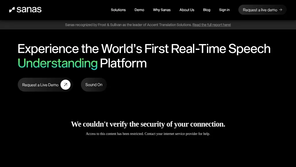 Sanas.ai website