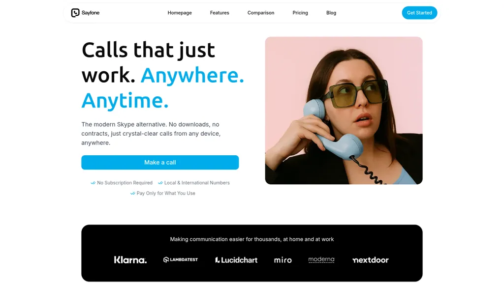 Sayfone alternatives and competitors