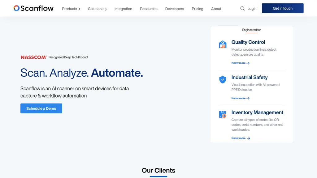 Scanflow website