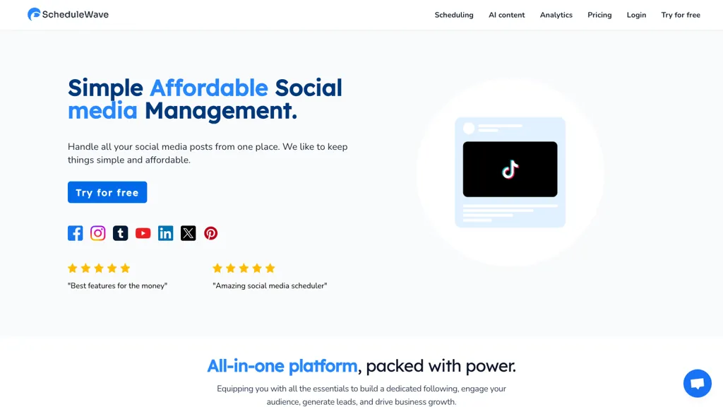 Schedulewave website