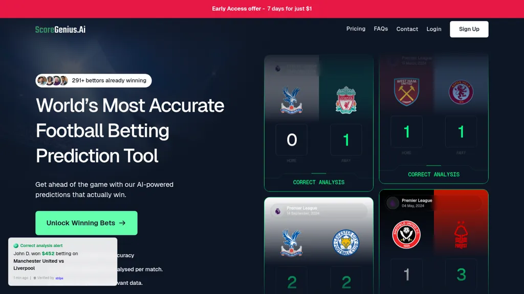 ScoreGenius AI tool screenshot