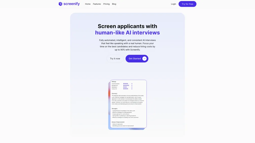 Screenify AI tool screenshot