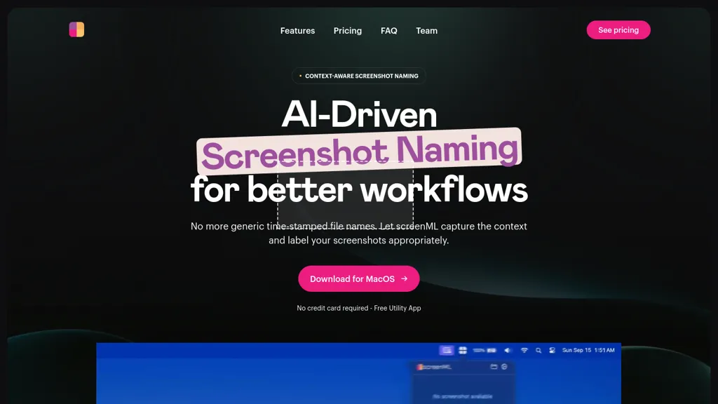ScreenML website
