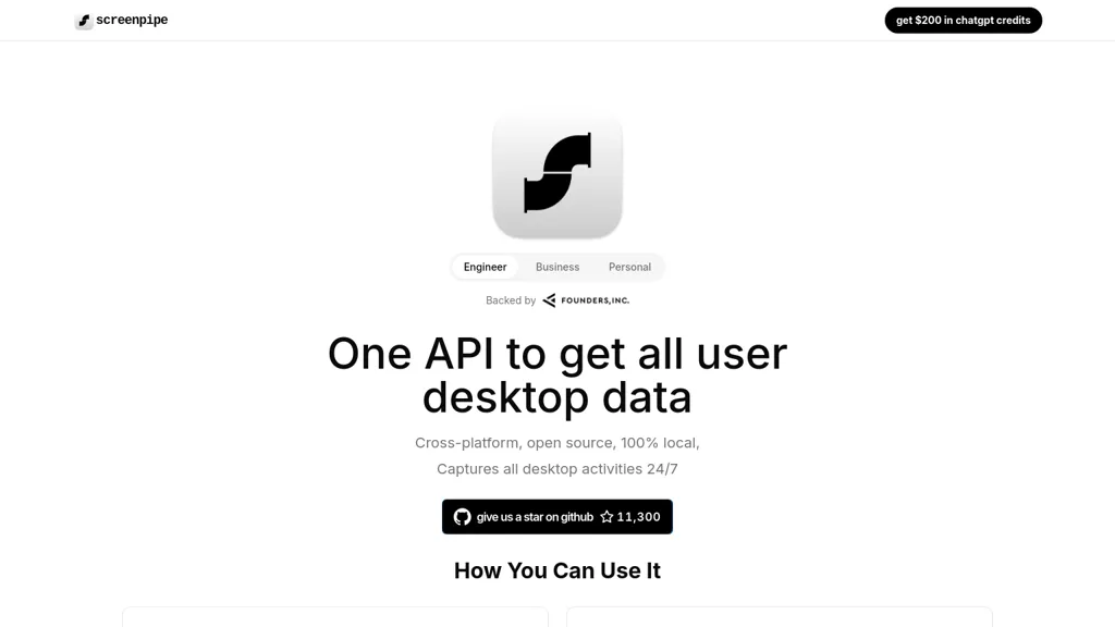 ScreenPipe website