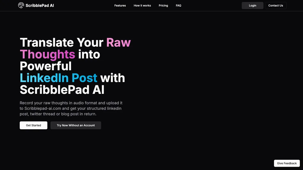 ScribblePad AI website