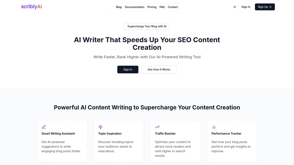 Scribly AI website