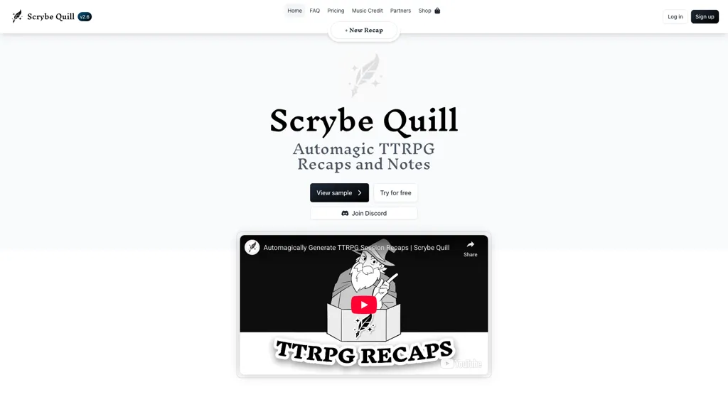 Scrybe Quill AI tool screenshot