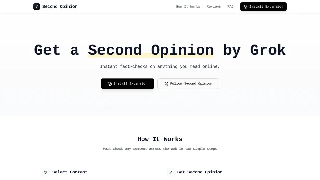 Second Opinion website