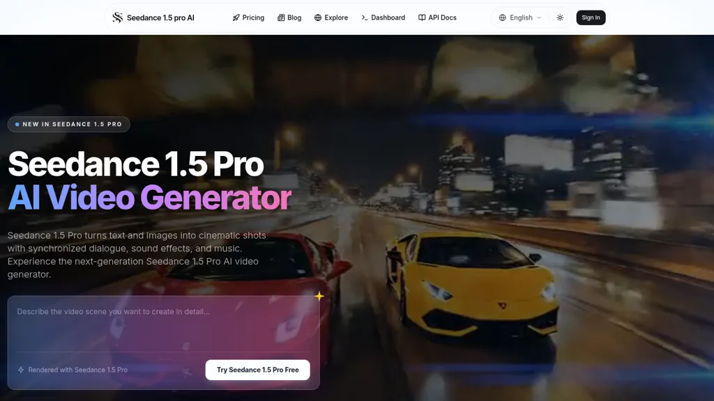 Seedance 1.5 Pro- AI tool screenshot