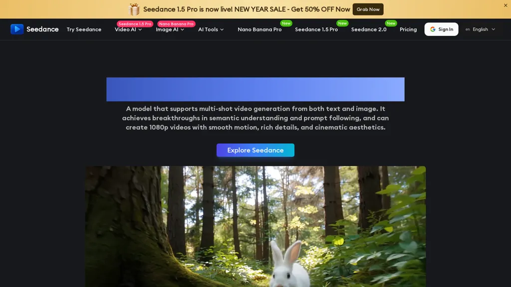 Seedance.fast AI tool screenshot