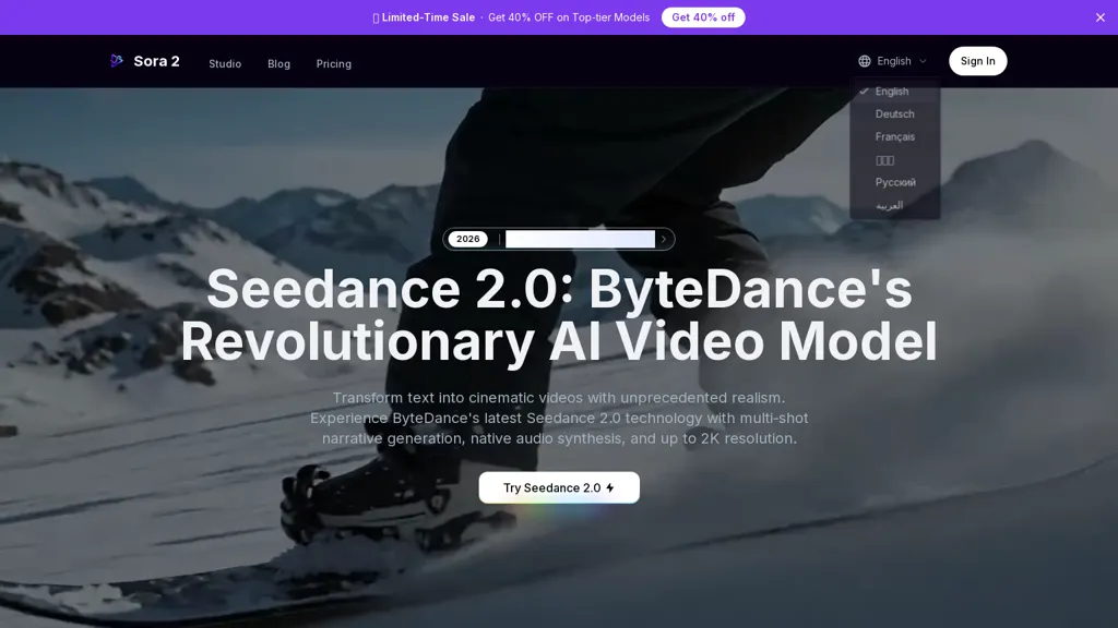 Seedance-2.top AI tool screenshot