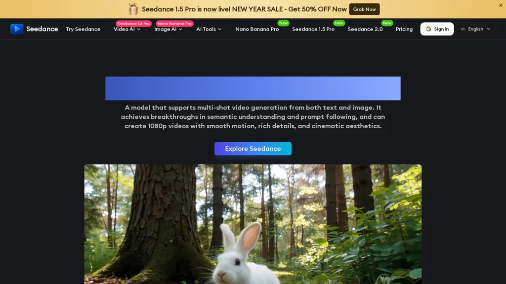 Seedance.io AI tool screenshot