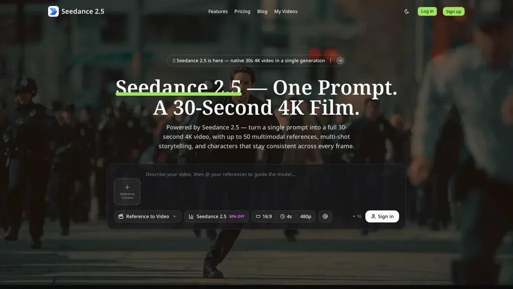 Seedance2-5.app AI tool screenshot