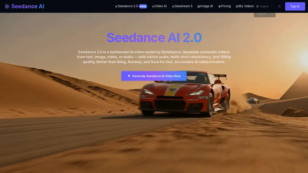 seedance2.org AI tool screenshot