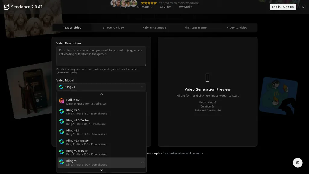 Seedance20.net AI tool screenshot