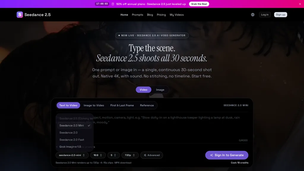 seedance25ai.im AI tool screenshot
