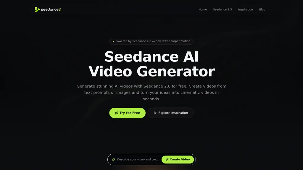 seedance3.tools AI tool screenshot