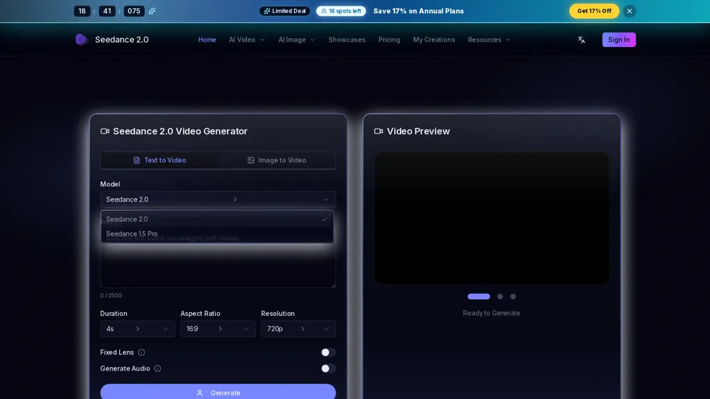 Seedancev2.ai AI tool screenshot