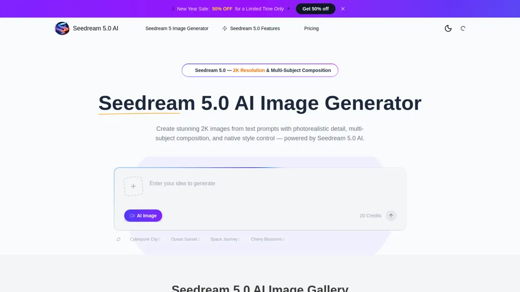 Seedream 5.0 AI AI tool screenshot
