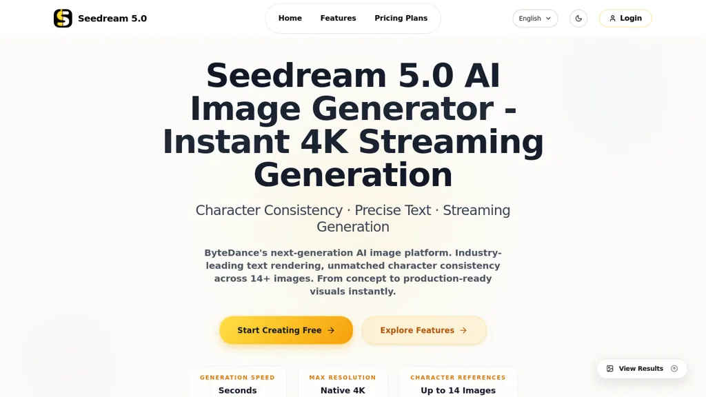 Seedream-5.io AI tool screenshot