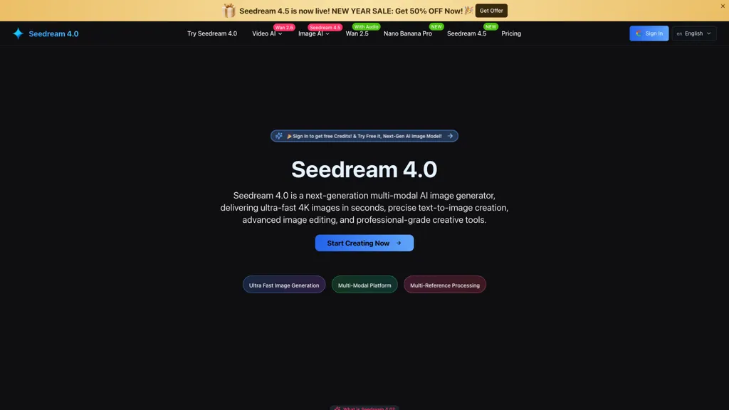 Seedream4.0.io AI tool screenshot