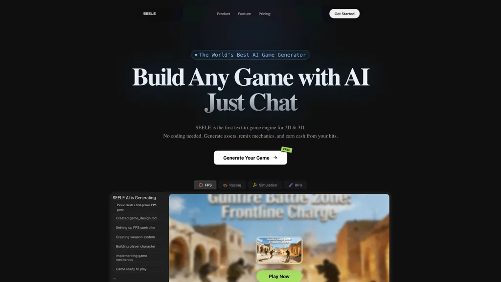 SEELE AI AI tool screenshot