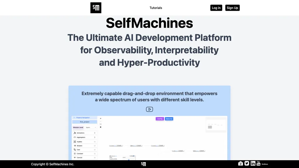 SelfMachines Inc. AI tool screenshot