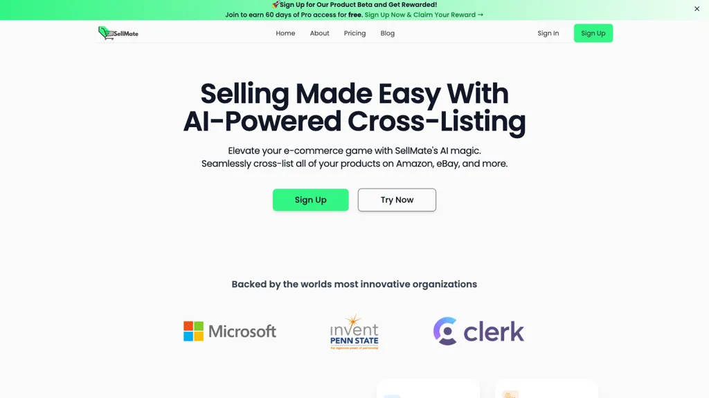 SellMate AI website