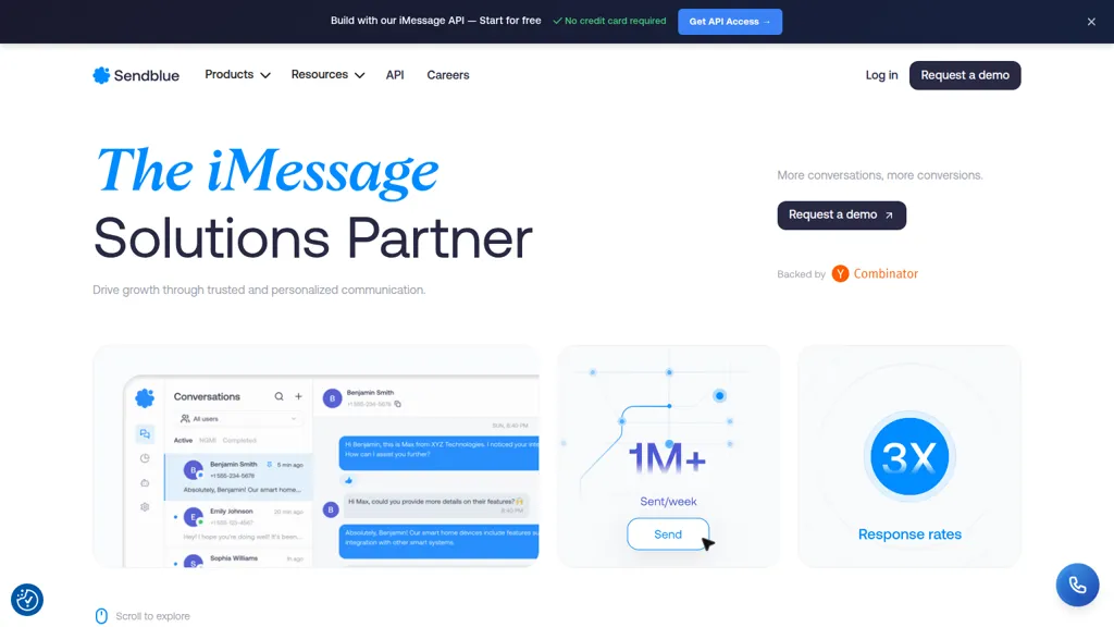Sendblue AI tool screenshot