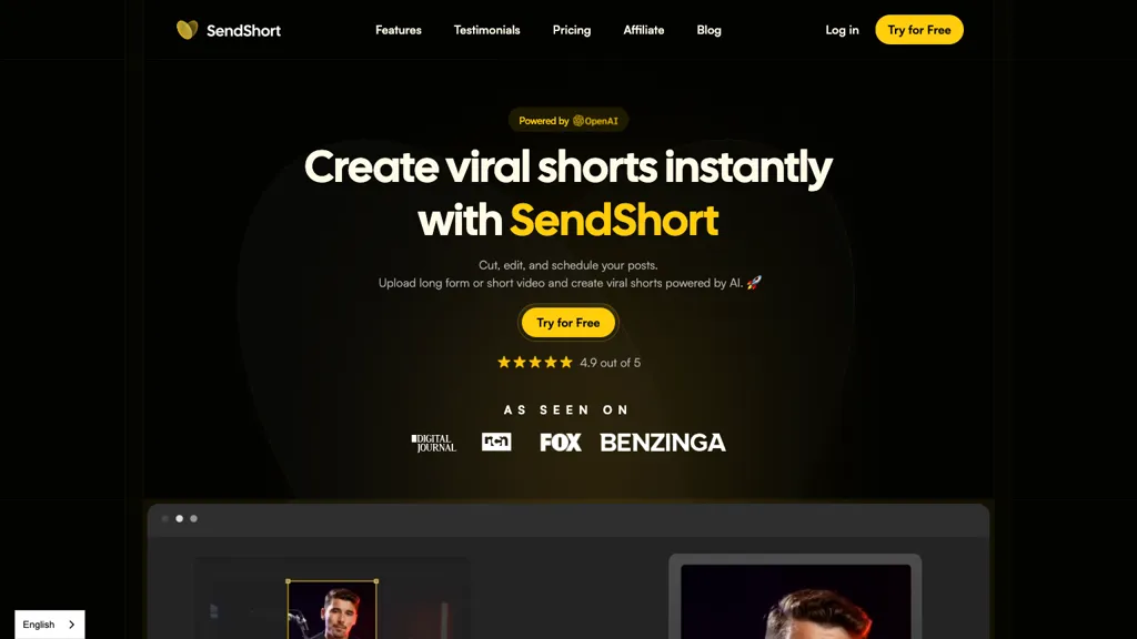 SendShort website