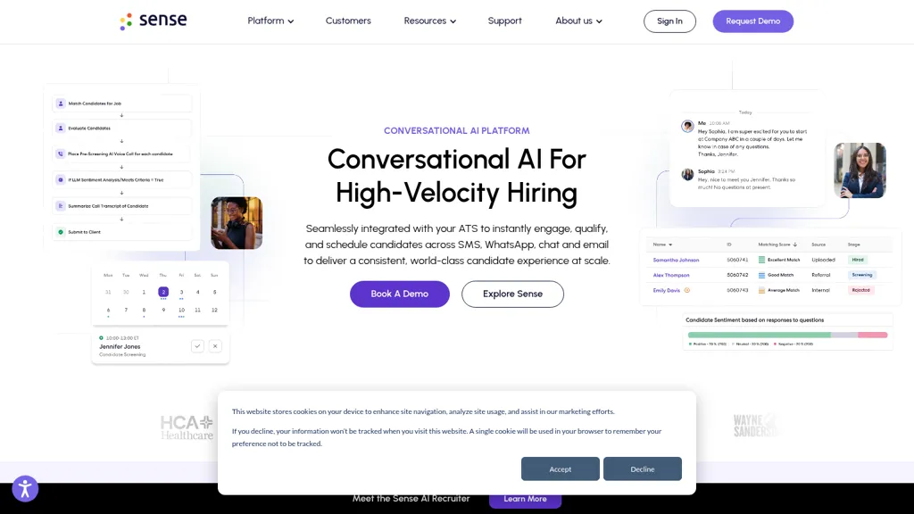sensehq.com AI tool screenshot