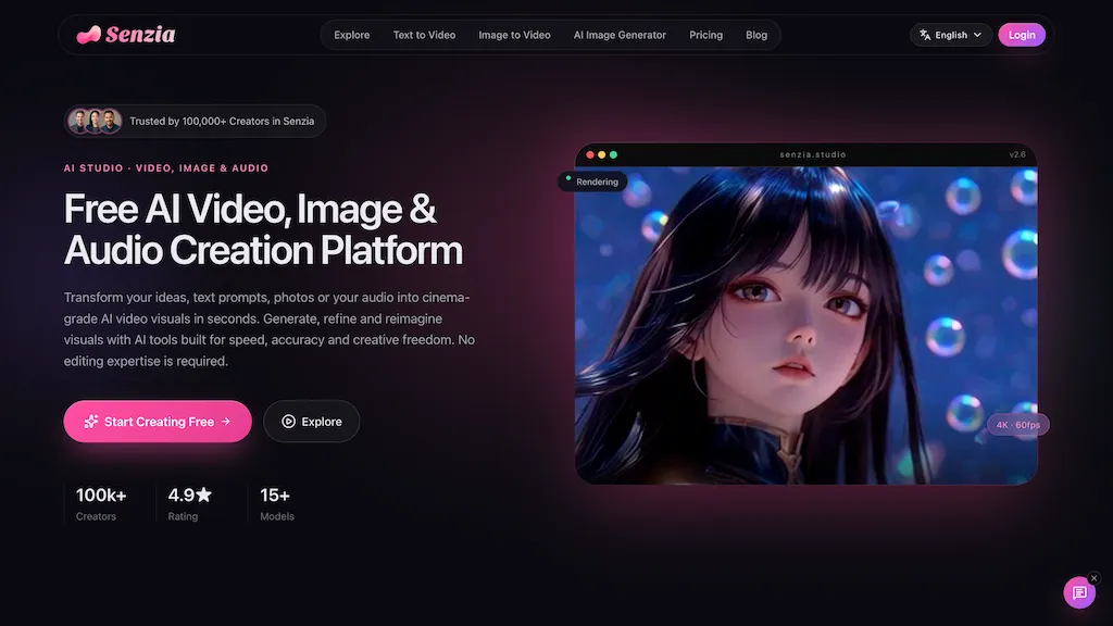 Senzia screenshot