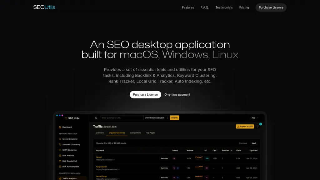 SEO Utils website
