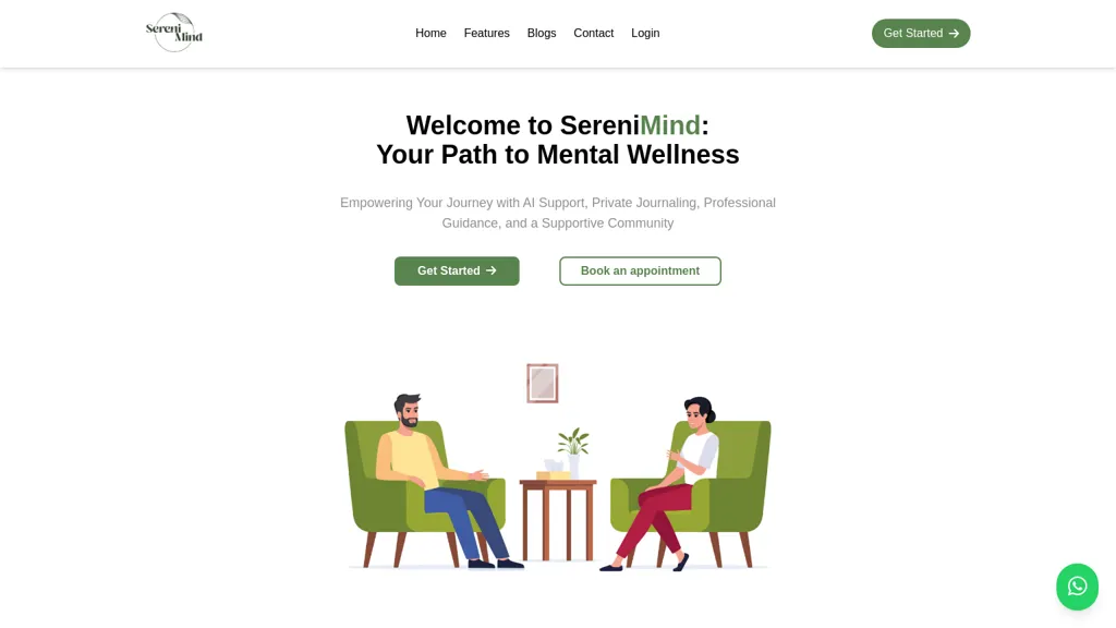 SereniMind AI tool screenshot