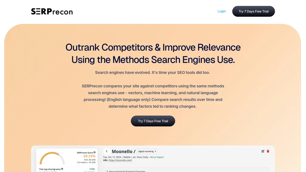 Serprecon website