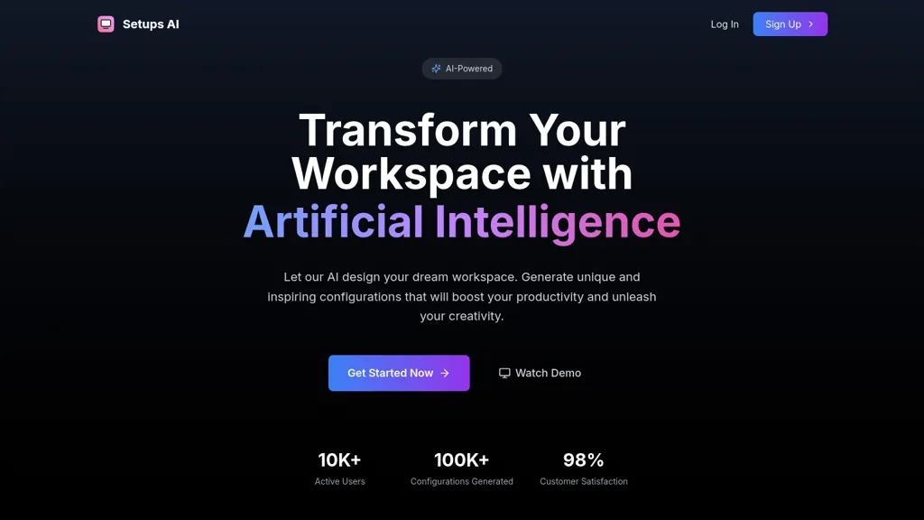 Setups AI website