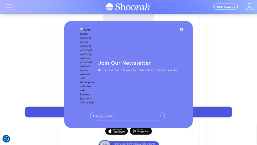 Shoorah Wellbeing website
