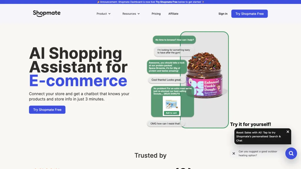 Shopmate Chat website