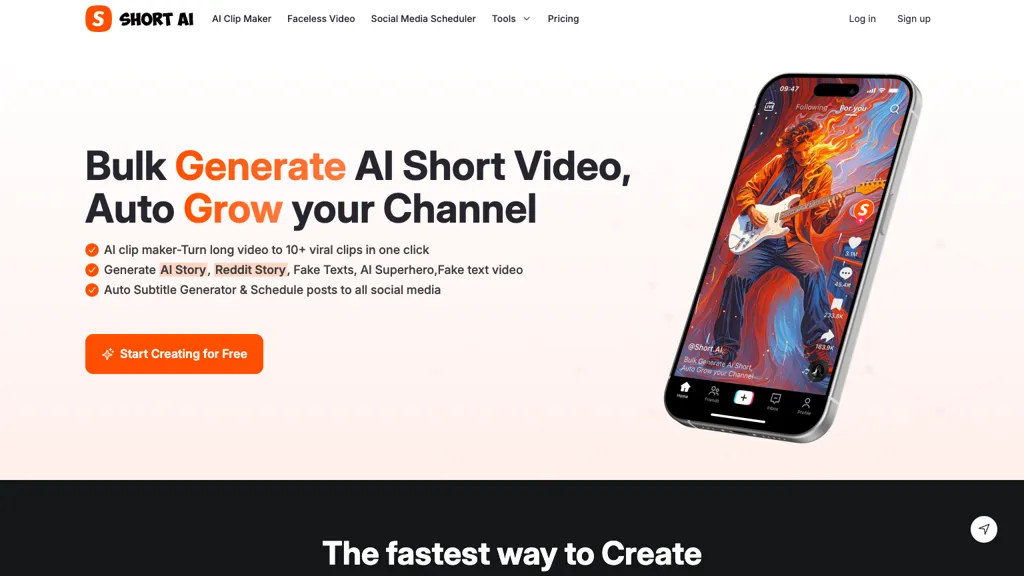 Short AI AI tool screenshot
