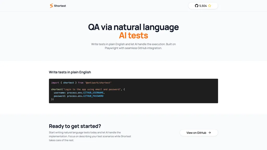 Shortest AI tool screenshot