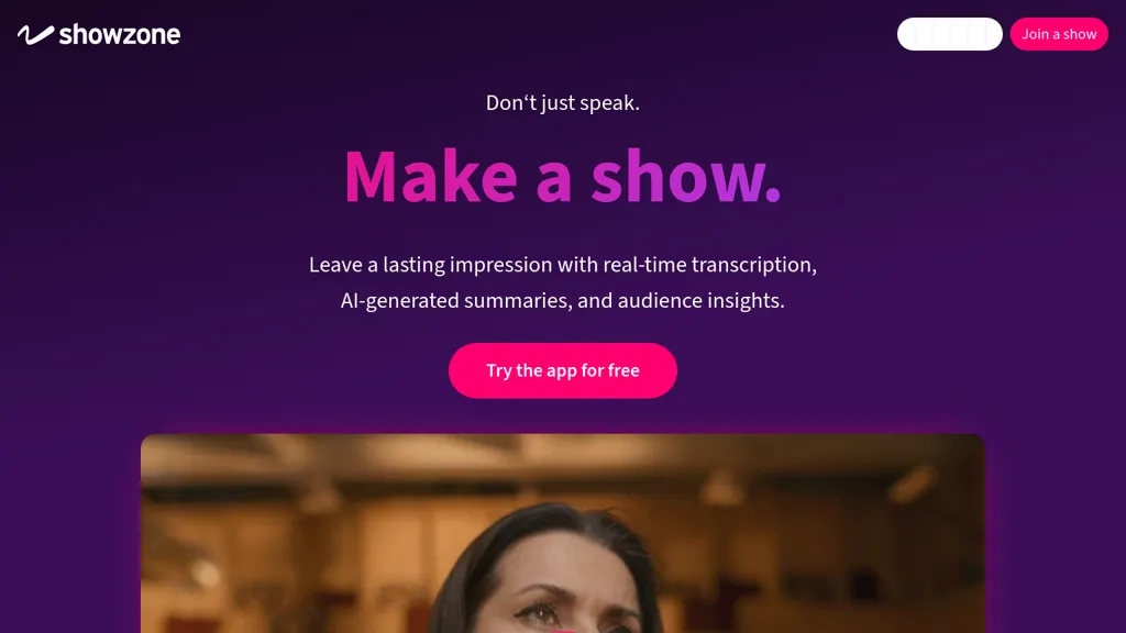 Showzone website