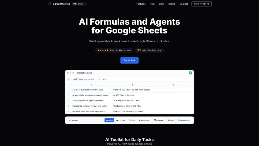 SimpleMetrics alternatives and competitors