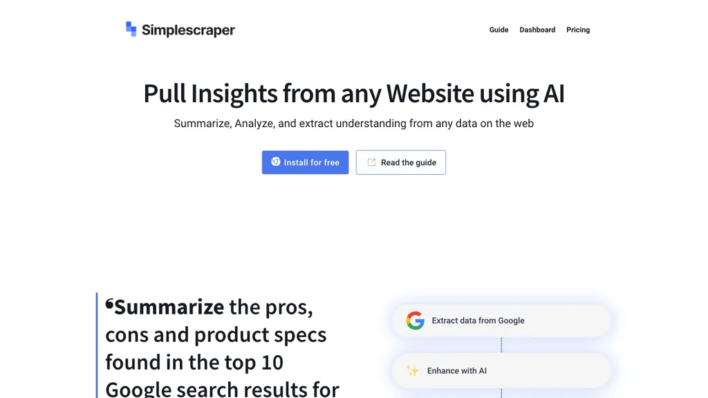 Simplescraper website