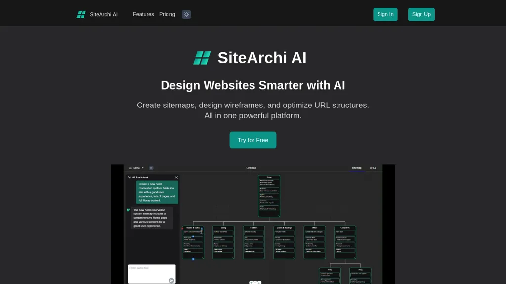 SiteArchi AI website