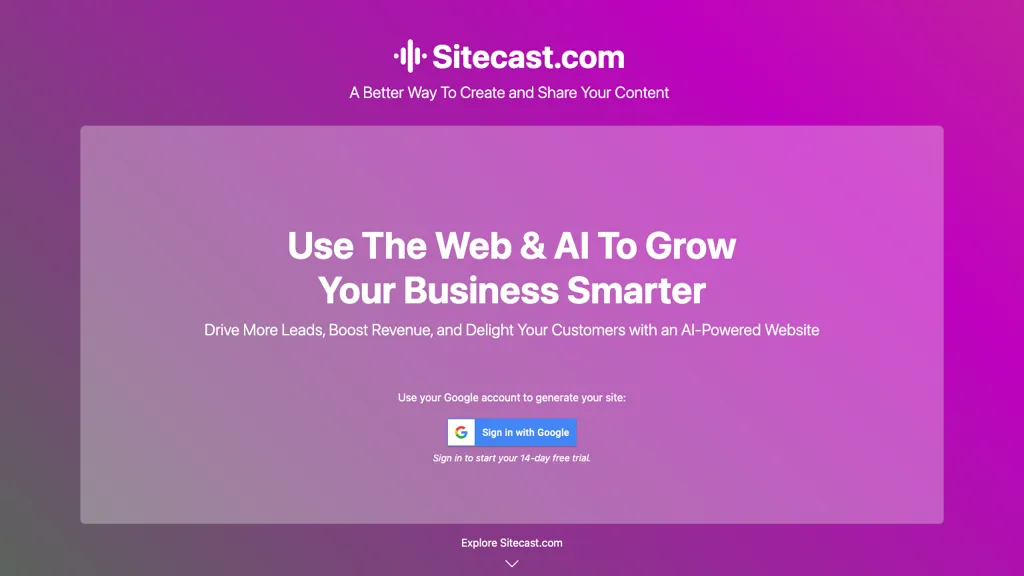 sitecast.com website