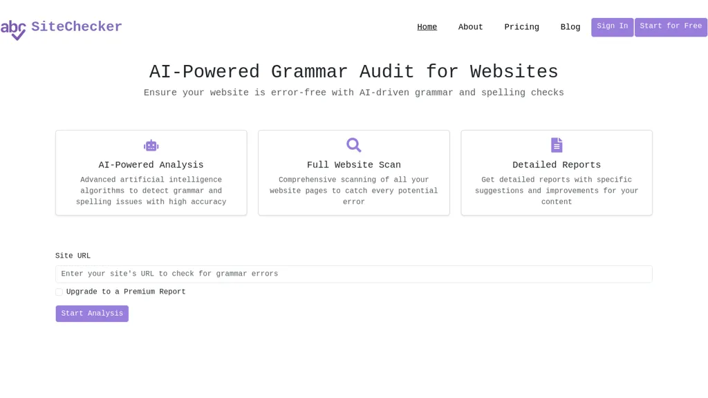SiteChecker website