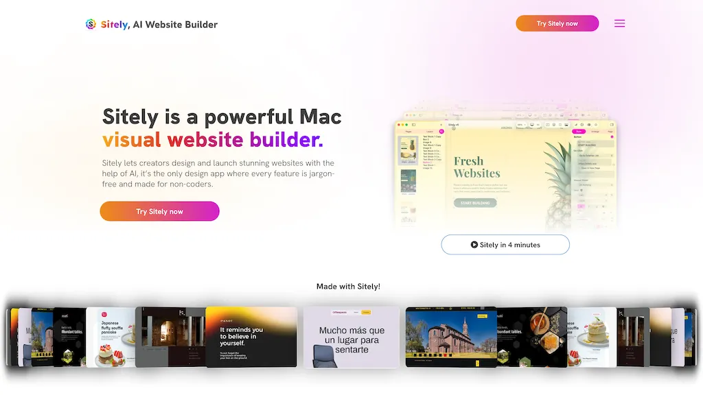 Sitely.app AI tool screenshot