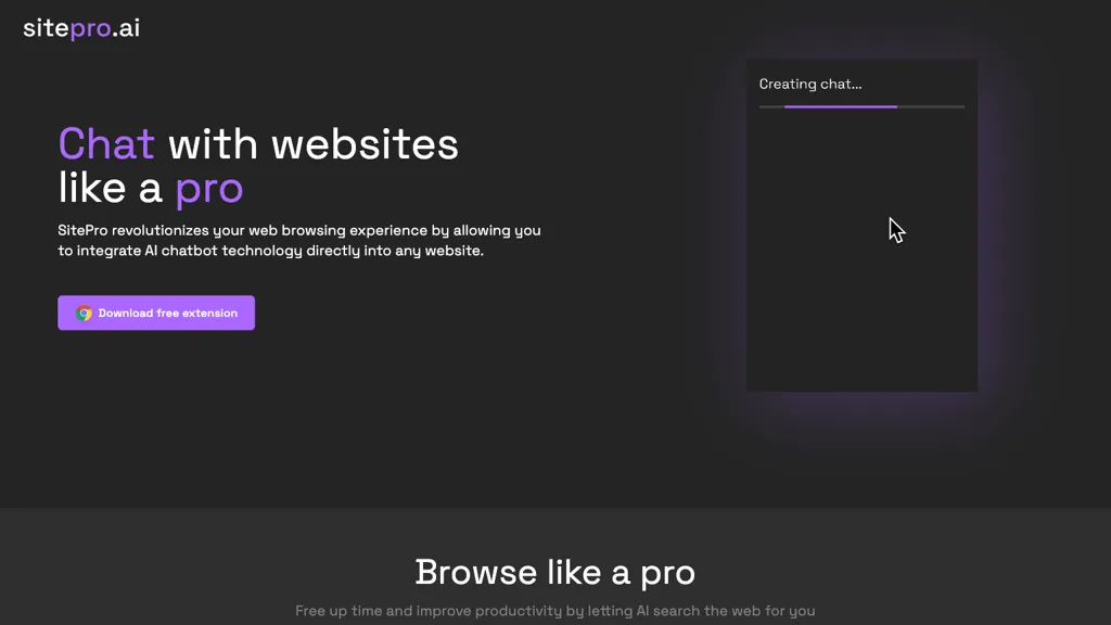 SitePro website
